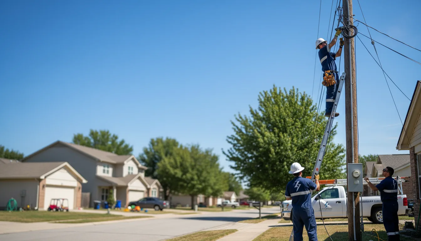 Residential electrician providing installation services in Hoisington, KS